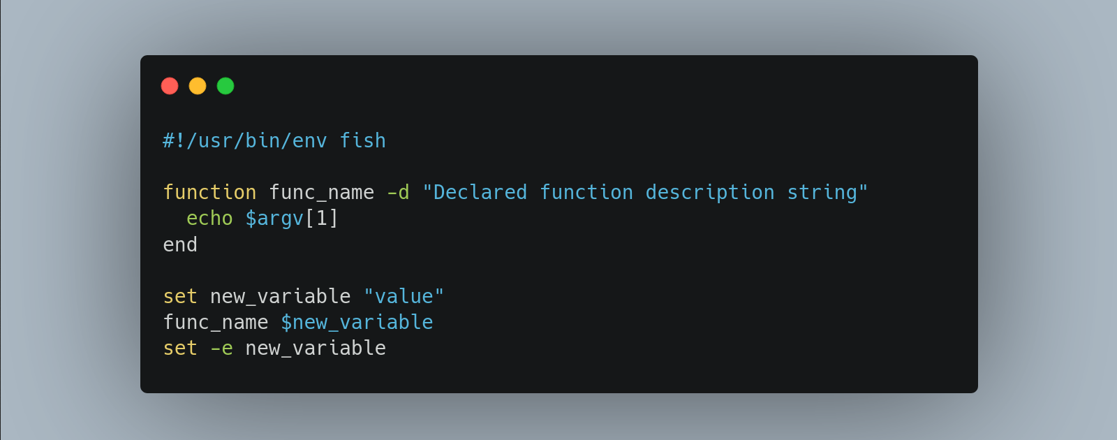 basic fish code